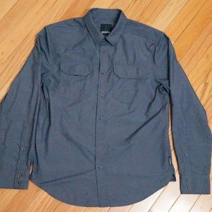Prana Outdoor Hiking Trail Shirt Long Sleeve Blue
